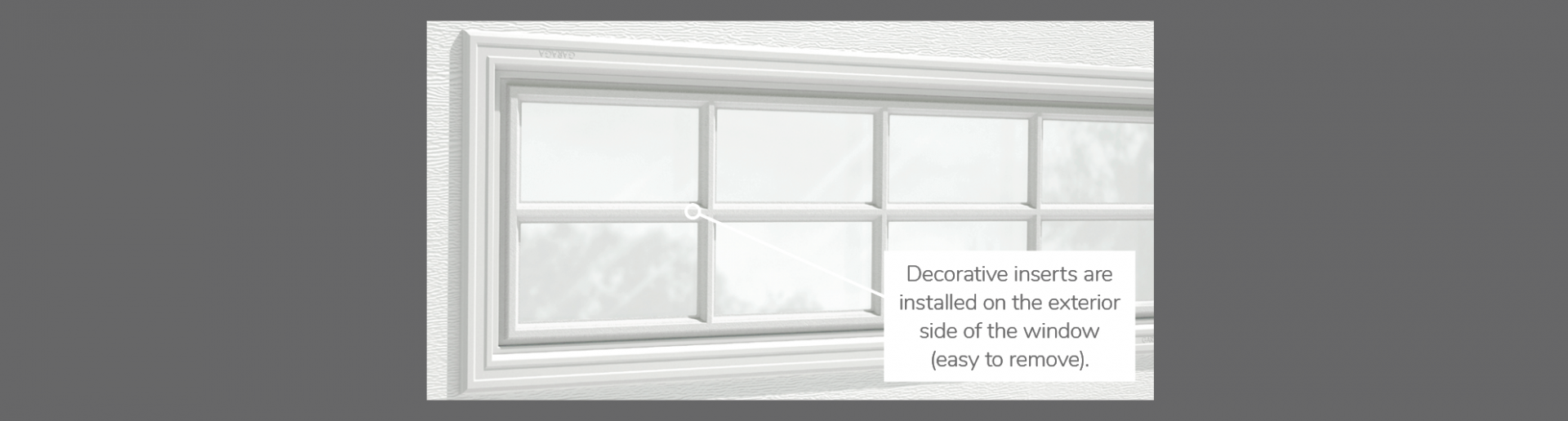 Stockton Decorative Insert, 40" x 13" or 41" x 16", available for door R-16, 3 layers - Polystyrene,  2 layers - Polystyrene and Non-insulated