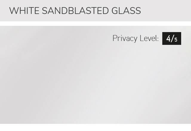 White Sandblasted glass
